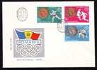 Romania FDC 2 COVERS, Olympic Games Montreal 1976 FULL SET Medals. - Verano 1976: Montréal