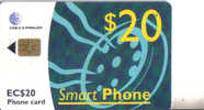 Cayman Islands-smart Phone Card--ec$20-used Card+1card Prepiad Free - Kaaimaneilanden