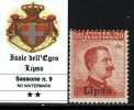 EGEO - LIPSO - N.9 Cat. 400 Euro BUONA CENTRATURA - GOMMA INTEGRA - MNH** - Aegean (Lipso)