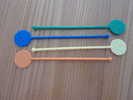 Touilleur : 5 Touilleurs Neutres (jaune, Orange, Bleu, Vert, Rouge) - Swizzle Sticks