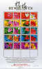 2001 Greeting Stamps Sheetlet Flower Rose Sunflower Lily Poinsettia Cuckooflower Christmas - Roses