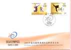 FDC(A) 2009 21st Deaflympics Stamps Olympic Games IOC Badminton Taekwondo Tennis Map Disabled Deaf - Handicaps