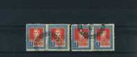 - ARGENTINE . PAIRES PORTRAIT DE SAN MARTIN . 1917 . OBLITEREES - Used Stamps