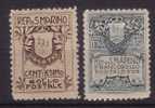 SAN MARINO 1907 STEMMA  INTEGRI ALTA QUALITA' ** MNH - Unused Stamps