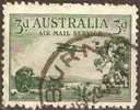 AUSTRALIA - Used - 1929 3d Airmail - Stamp From The Booklet. Rare. Type "A" - Gebruikt