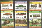 ST LUCIA - 1984 Trains. Scott 674-9. MNH ** - St.Lucia (1979-...)