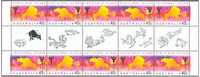 Christmas Is. (Australia) 1997 Year Of The Ox Stamps Gutter Pair Of 5 Chinese New Year Zodiac Cow - Ungebraucht