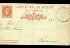 EP. 35. Cartolina Postale Con Risposta. Dieci Centesimi. Envoyée à Sanremo En 1879. - Entiers Postaux