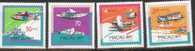 1989 MACAO/MACAU WATER-PLANE 4V STAMP - Unused Stamps