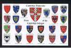 RB 573 - J. Salmon Postcard Cambridge University College Heraldic Shields - Coats Of Arms - Cambridge