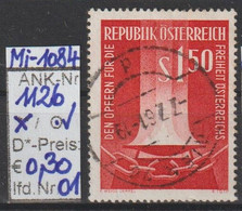 1961 - ÖSTERREICH - SM  "Opfer Für Die Freiheit Österreichs" S 1,50 Rot - O  Gestempelt - S.Scan (1126o 01   At) - Usati
