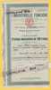 - Actions Nominatives De 100 Francs -  L'industrielle Foncière Avec 20 Coupons, Très Bon état, 1947, Voir Scans. - Banque & Assurance