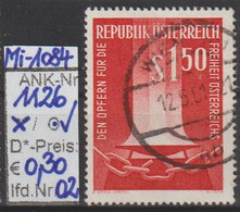 1961 - ÖSTERREICH - SM  "Opfer Für Die Freiheit Österreichs" S 1,50 Rot -  O Gestempelt  -  S. Scan  (1126o 02   At) - Usati