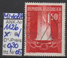 1961 - ÖSTERREICH - SM  "Opfer Für Die Freiheit Österreichs" S 1,50 Rot -  O Gestempelt  -  S. Scan  (1126o 05   At) - Gebruikt