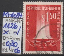 1961 - ÖSTERREICH - SM  "Opfer Für Die Freiheit Österreichs" S 1,50 Rot -  O Gestempelt  -  S. Scan  (1126o 06   At) - Usati