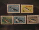 COREA Yvert 278/82  No Gum Ballenas Whales Baleines Delfin Dauphin Dolphin Thon - Whales