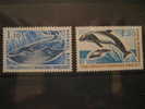 TERRES AUSTRALES ET ANTARCTIQUES Yvert 64/5 ** Unhinged Ballenas Whales Rorcual Azul Rorqual Bleu Delfin Dauphin Dolphin - Baleines