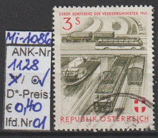 1961 - ÖSTERREICH - SM "Europ. Konferenz D. Verkehrsminister 1961" 3 S Zweif. - O Gestempelt -  S. Scan (1128o 01  At) - Used Stamps