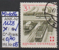 1961 - ÖSTERREICH - SM "Europ. Konferenz D. Verkehrsminister 1961" 3 S Zweif. - O Gestempelt -  S. Scan (1128o 05  At) - Oblitérés