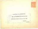 REF LRD5 - FRANCE - EP ENVELOPPE TYPE SEMEUSE LIGNEE 50c REPIQUAGE LA PATERNELLE ACCIDENTS - Enveloppes Repiquages (avant 1995)