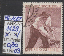 1961 - ÖSTERREICH - SM A.Satz"100. Jahrestag D.Ges.bild. Künstler" 1 S Zweif. - O  Gestempelt - S.Scan (1129o 03   At) - Gebruikt
