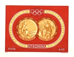 Melbourne 1956 Rom 1960 Olympia-Sieger Rumänien Block 50 ** 15€ Gold-Medaille Bloque Bloc M/s Olympics Sheets Bf Romania - Zomer 1956: Melbourne