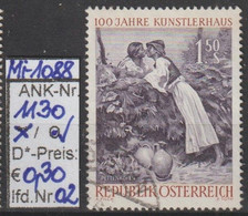 1961- ÖSTERREICH - SM A. Satz "100.Jahrestag D.Ges.bild.Künstler" S 1,50 Zweif. -  O Gestempelt - S.Scan (1130o 02  At) - Gebraucht