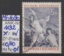 1961 - ÖSTERREICH - SM A.Satz "100.Jahrestag D.Ges.bild.Künstler" 5 S Zweif. - O  Gestempelt - S. Scan (1132o 01   At) - Gebruikt