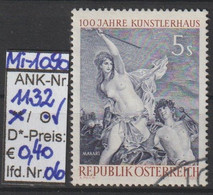 1961- ÖSTERREICH - SM A.Satz "100.Jahrestag D.Ges.bild.Künstler"  5 S Zweif. - O Gestempelt - S.Scan (1132o 06   At) - Used Stamps