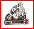 Pin's MOTO RALLYE RAID Jean Stalaven - Motorbikes