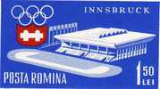 Innsbruck Olympia-Sieger 1964 Rumänien 2211 Aus Block 55 ** 12€ Olympisches Dorf Stadion Eissport-Halle Sheet Bf ROMANIA - Winter 1964: Innsbruck