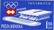Innsbruck Olympia-Sieger 1964 Rumänien 2211 Aus Block 55 ** 12€ Olympisches Dorf Stadion Eissport-Halle Sheet Bf ROMANIA - Inverno1964: Innsbruck
