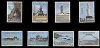 1974 Taiwan Scenery Stamps Aboriginal Buddha Bridge Pagoda Gorge Church Lake Canoe Tower Landscape - Islas