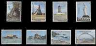 1974 Taiwan Scenery Stamps Aboriginal Buddha Bridge Pagoda Gorge Church Lake Canoe Tower Landscape - Inseln