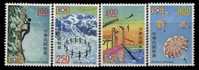 1972 Youth Self-Reliant Activities Stamps Parachute Climbing Skiing Diving Mount Sport - Immersione