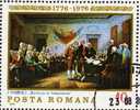 Unabhängigkeits-Erklärung 200 Jahre USA 1976 Rumänien 3326+Block 130 O 9€ Gemälde Hoja History Bloc Art Sheet Bf ROMANIA - Onafhankelijkheid USA