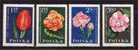 Pologne  Fleurs  1964 N 1400.02.03.05  Neuf  X X 4 Valeurs - Nuevos