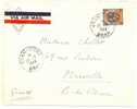 REF LGM - ALGERIE - LETTRE COMMERCIALE AVION ORAN PORT / MARSEILLE 22/7/1949 - Briefe U. Dokumente