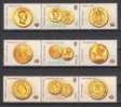 Romania 2006  / Romanian Old Gold Coins / 6 Val With 2 Labels Each - Coins