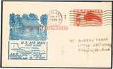 1379. Entero Postal Aerea CUMBERLAND 1949 A Babylon (NY). First Flight - ...-1900