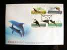 FDC Taiwan 2002 Cetacean Stamps Whale Dolphin Fishing Boat Whaler Fauna - FDC