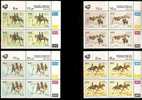 Block 4 With Margins-South Africa 1993 National Stamp Day Stamps Hosre Cow Ox Map Soldier - Cows