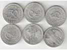 Germany,6 X50 Pfennig 1921a,km 27,1 X Unc,5 X Xf+ Xf !!!!!!! - 50 Rentenpfennig & 50 Reichspfennig