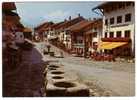 SWITZERLAND - Gruyères, Part Of The Street And Hotel-restaurant - Gruyères