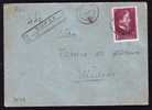 Romania 1957   Music GEORGE ENESCU STAMP ON COVER REGISTRED. - Lettres & Documents