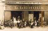 Carte Photo .Groupe Devant  Café. Restaurant..Lehoux..Comptoir De La Touraine - To Identify