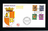 ESCUDO DE ANDORRA   Edifil 164-65-68-70   Años 1961-1971   MUY NUEVO - FDC