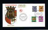 ESCUDO DE ANDORRA   Edifil 164-65-68-70   Años 1961-1971   MUY NUEVO - FDC