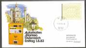 Austria Osterreich 1983 Automaten Marken 4.00 Sh FDC - Brieven En Documenten