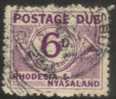 Rhodesia & Nyasaland - 1961 Postage Due 6d Used - Rhodesien & Nyasaland (1954-1963)